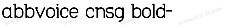 abbvoice cnsg bold字体转换